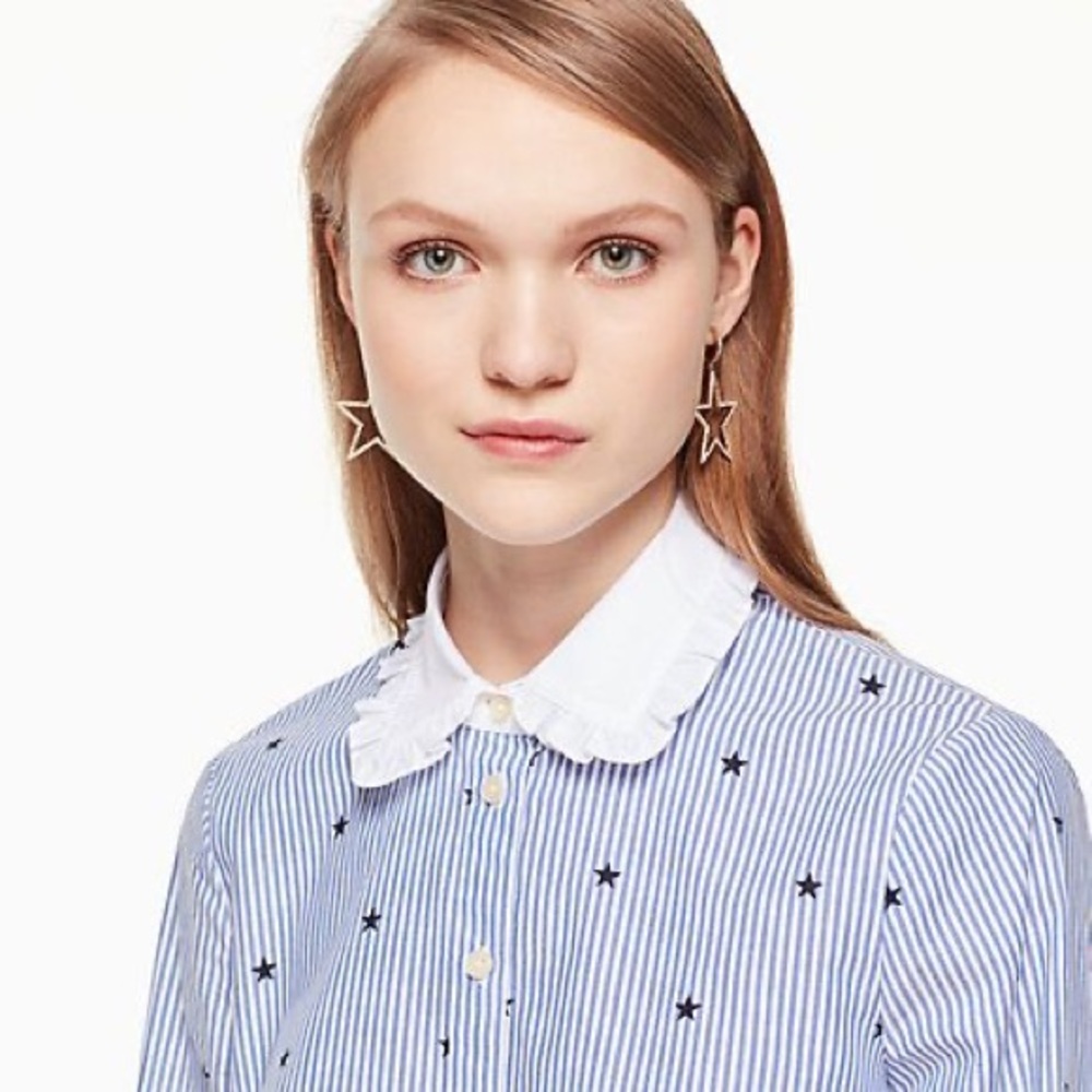 Kate Spade twinkle stripe poplin shirt
